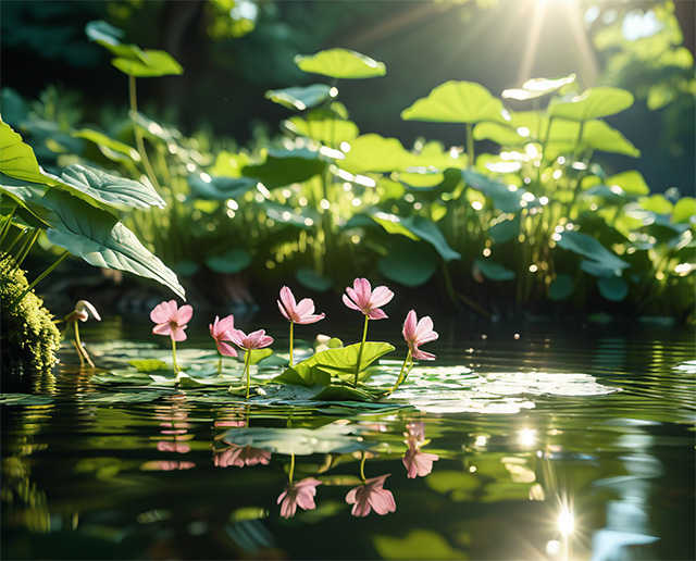 Frogbit In The Pond